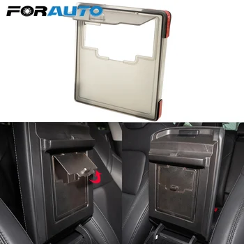 

FORAUTO Hidden Transparent Storage Box Car Armrest Box Cover Storage Box Organizer for Tesla model 3 Car Accessories