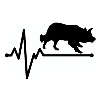 

Cool Car Sticker Border Collie Lifeline Heartbeat Reflective Creative Decal Motorcycles Accessories KK Vinyl 14cm*9cm