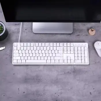 

Yuemi MK01S 87 keys 104Keys Mechanical Keyboard LED Backlight Aluminium Alloy TTC Game Keyboard For PC Windows Mac