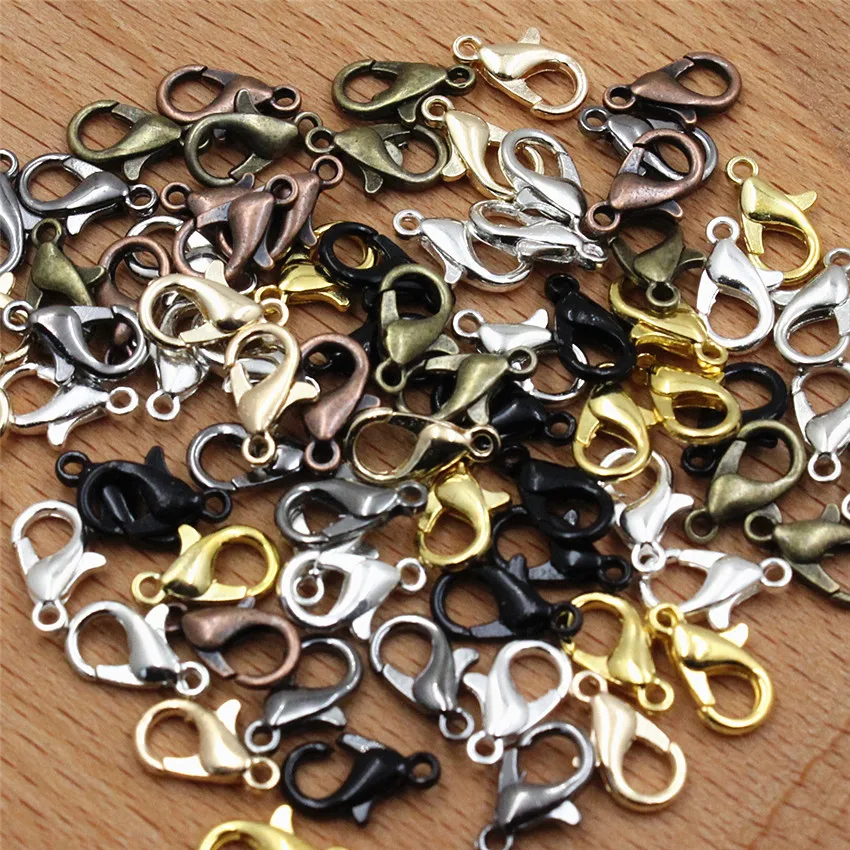Застежка карабин из цинкового сплава 6x12 мм 7 различных цветов|bails for pendants|bronze lobster