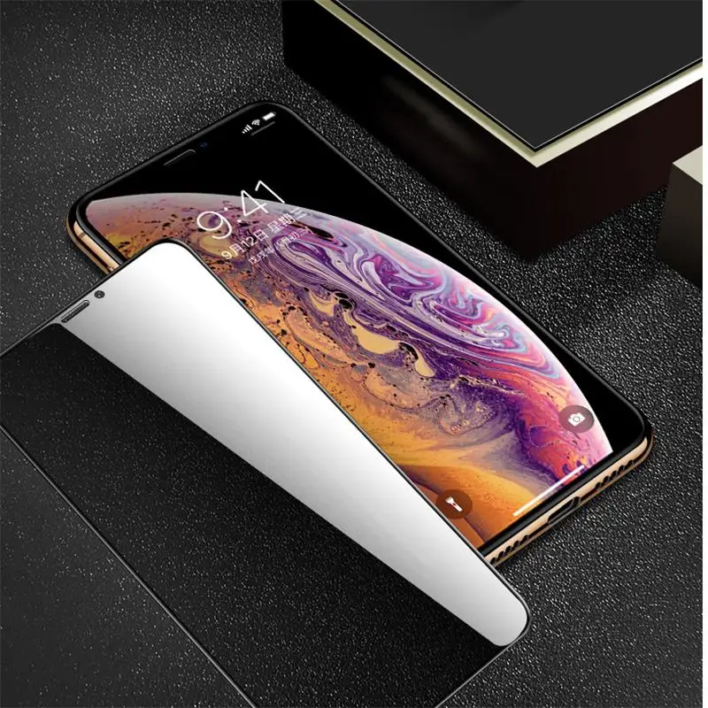 9H полное надежное закаленное стекло для iPhone X XS MAX XR 6 6S 7 8 Plus антишпионское бликовое ползучее защитное стекло высокой четкости