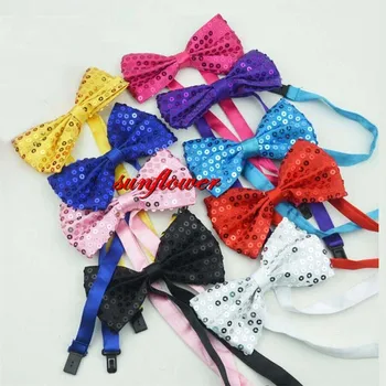 

Boy Girl Woman Man Sequin Bow Tie Bowtie Neck Tie for Fancy Dress Party Favor Jazz Dance Tie home decor birthday