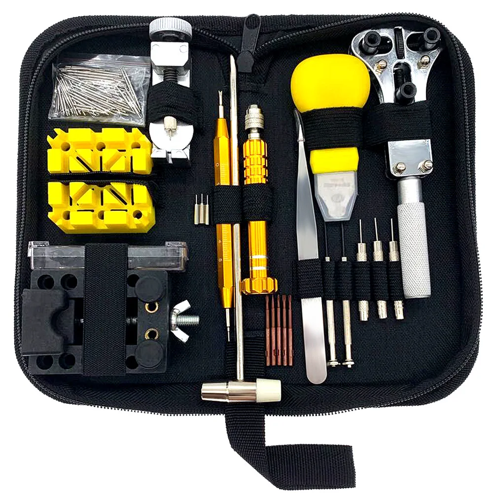 

Watch Repair tool Kit Watch Link Pin Remover 148pcs/set Professional Watch Tools Clock Repair Tools Kit Bag horloge gereedschap