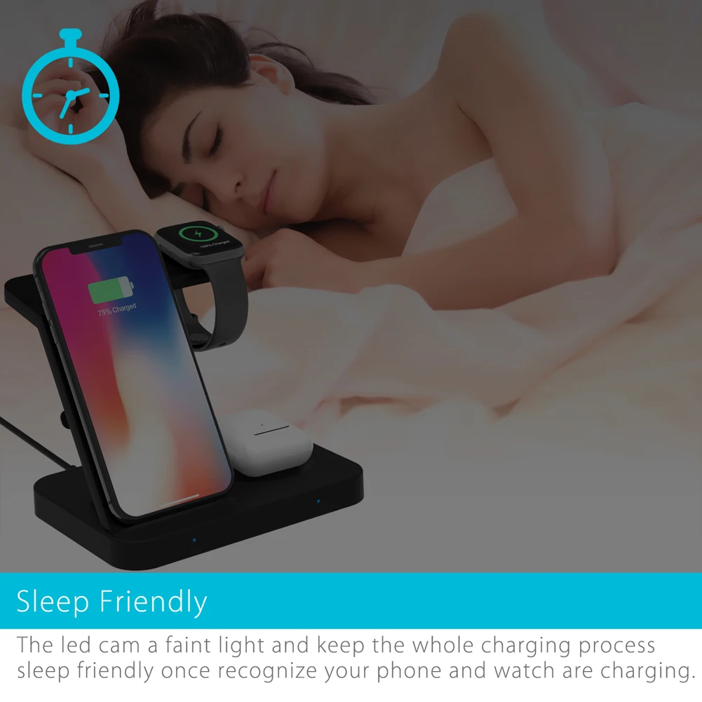 Carregador sem Fio Doca de Carregamento sem Fio 5 em 1 Suporte de Carregamento para Iphone11 Rápido Estação xs Apple Relógio Airpods Pro 7.5w 10 qi 1 Cheap Suporte p celulares