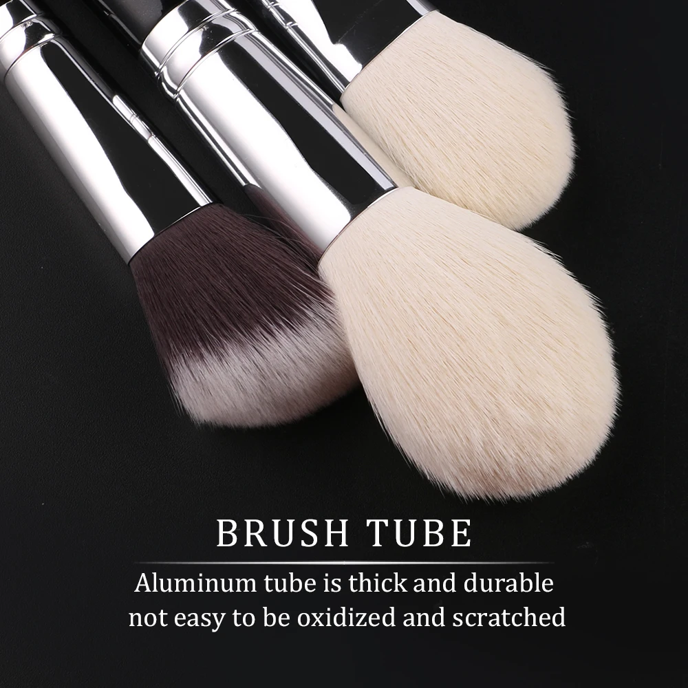 1 PCS Black Big Loose Powder Makeup Brush Professional Soft Foundation Highlight Wool Fiber Kabuki Brush Beauty Tools
