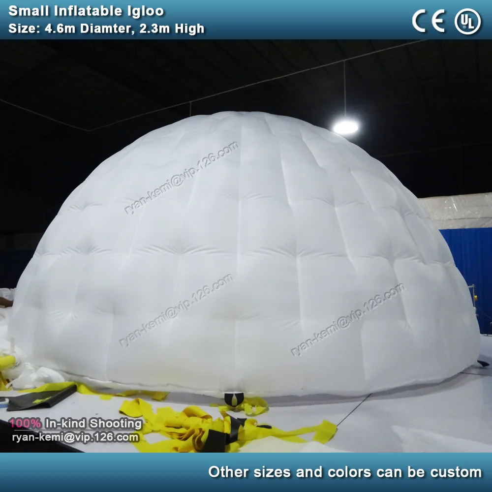 Небольшой надувной шатер igloo с круговой дверью 4,6 м белый надувной купол палатка для вечерние Рождественские декоративные Надувные Дом льда