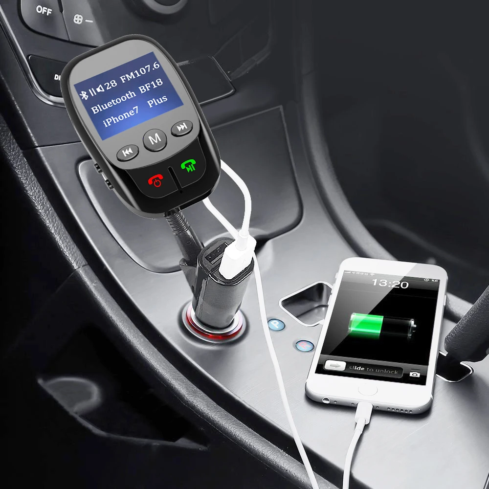 Автомобильный Fm передатчик Bluetooth беспроводной автомобильный радиоприемник AUX