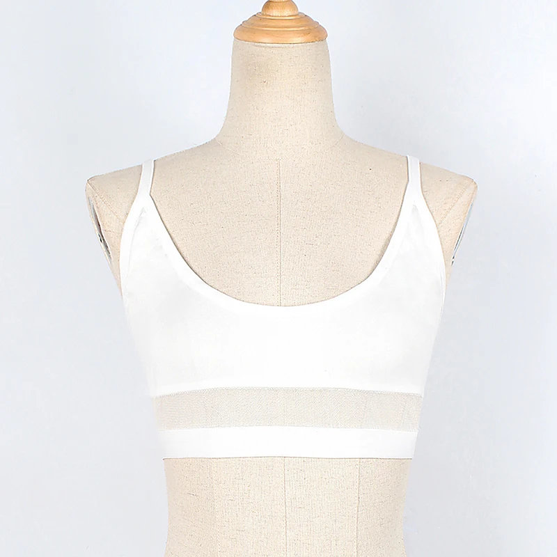 Patchwork Sexy Tank Crop Tops Women Summer Basic Crop Top Streetwear Sleeveless Camis Cool Girls Cropped Tee Camisole Femme