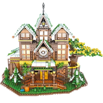 

MOC 2466Pcs Creator Ideas the Time house Tree House Set Building Blocks Bricks enlighten Toys for kids Chirstmas Gifts