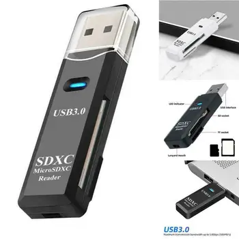 

2 In 1 Super Speed USB 3.0 Storage Multi-function Card Reader Super Speed USB 3.0 Storage TF Card Reader Adapter Two Colors