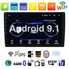 10,1 дюймов Универсальный Android 9,1 двойной 2Din автомобильный MP5 плеер gps Wifi радио 2 ГБ+ 32 ГБ Автомобильный мультимедийный плеер