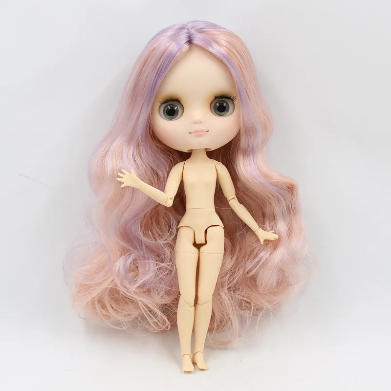 Обнаженная кукла Middie blyth 20 см матовое лицо макияж серые глаза мягкие волосы