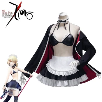 

Fate Grand Order/FGO 2020 The New Maid Uniform Saber Alter/Arturia Pendragon Alter Cosplay Costume Girls Cute Dress Halloween