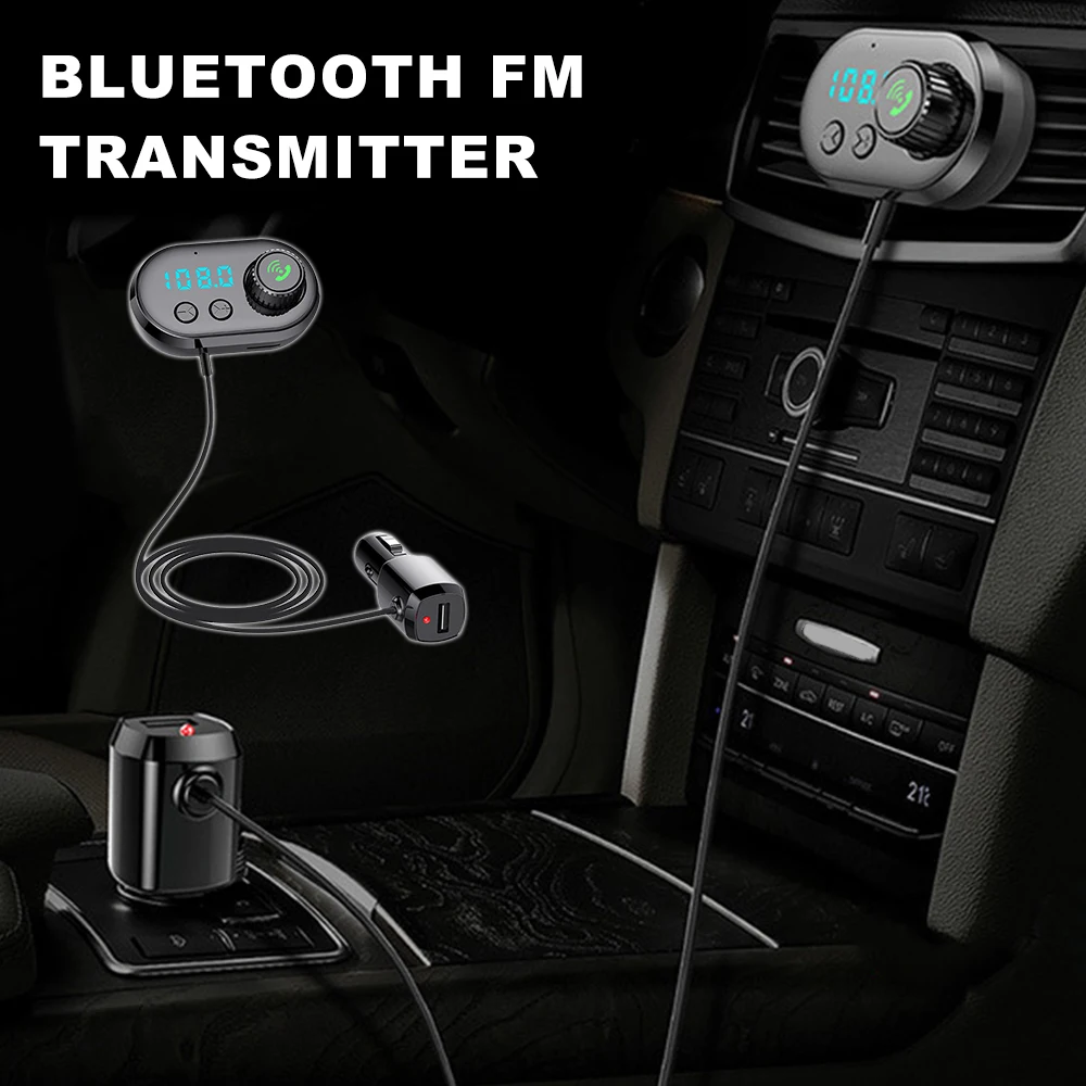 Bluetooth fm-передатчик автомобильный комплект A2DP беспроводной Автомобильный MP3-плеер Поддержка TF карты воспроизведения музыки с громкой связью Автомобильные аксессуары