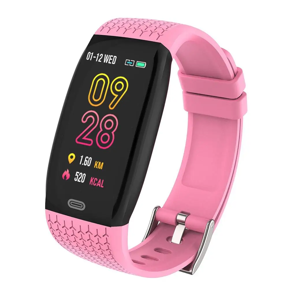 Pink S2 Смарт спортивные часы Bluetooth 4,0 умный Браслет Водонепроницаемый Шагомер калорий для детей женщин мужчин фитнес умный Браслет - Цвет: Pink