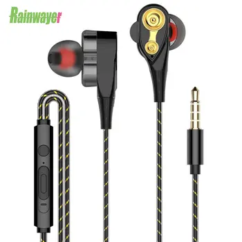 

Magnetic Wired Stereo in-Ear Earphones For Cell phone Dual Drive High Bass Headset Earbud Earphone For Iphone Samsung SmartPhone