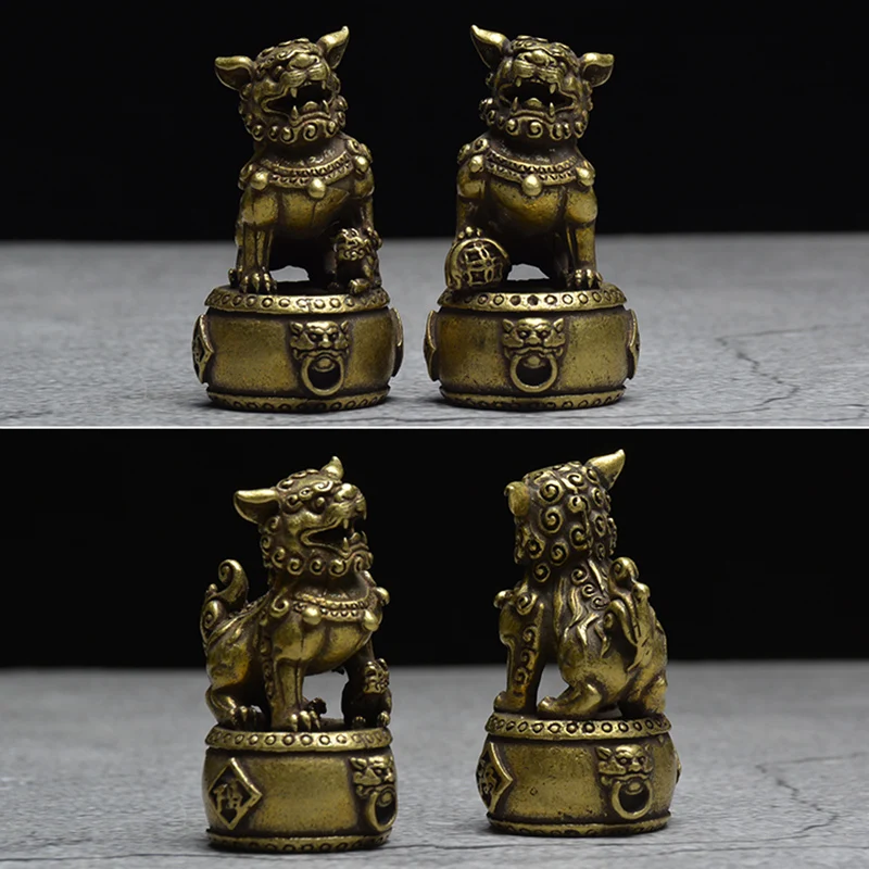 lion copper figurines (9)