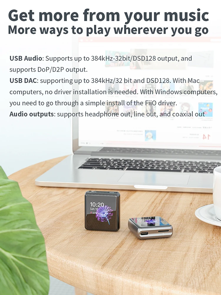 FiiO M5 HIFI аудио Bluetooth портативный музыкальный плеер MP3 AK4377 USB DAC LDAC/AAC/aptX HD PCM 32bit/384kHz