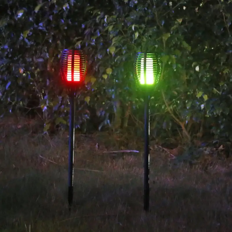 66LED Солнечный красочный свет пламени Открытый водонепроницаемый сад газон факел Лампа