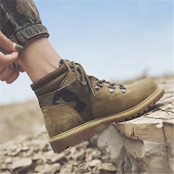 

Autumn Winter Ankle Martins Boots Women Flat Shoes Autumn Genuine Leather Lace-up Casual Short Motorcycle Boots Zapatos De Mujer