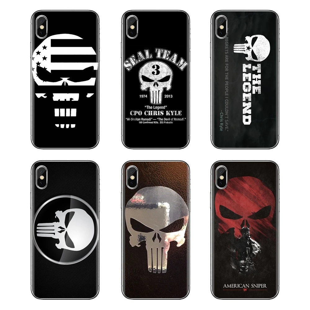 american sniper chris kyle Logo For iPhone XS Max XR X 4 4S 5 5S 5C SE 6 6S 7 8 Plus Samsung Galaxy J1 J3 J5 J7 A3 A5 Soft Cover |