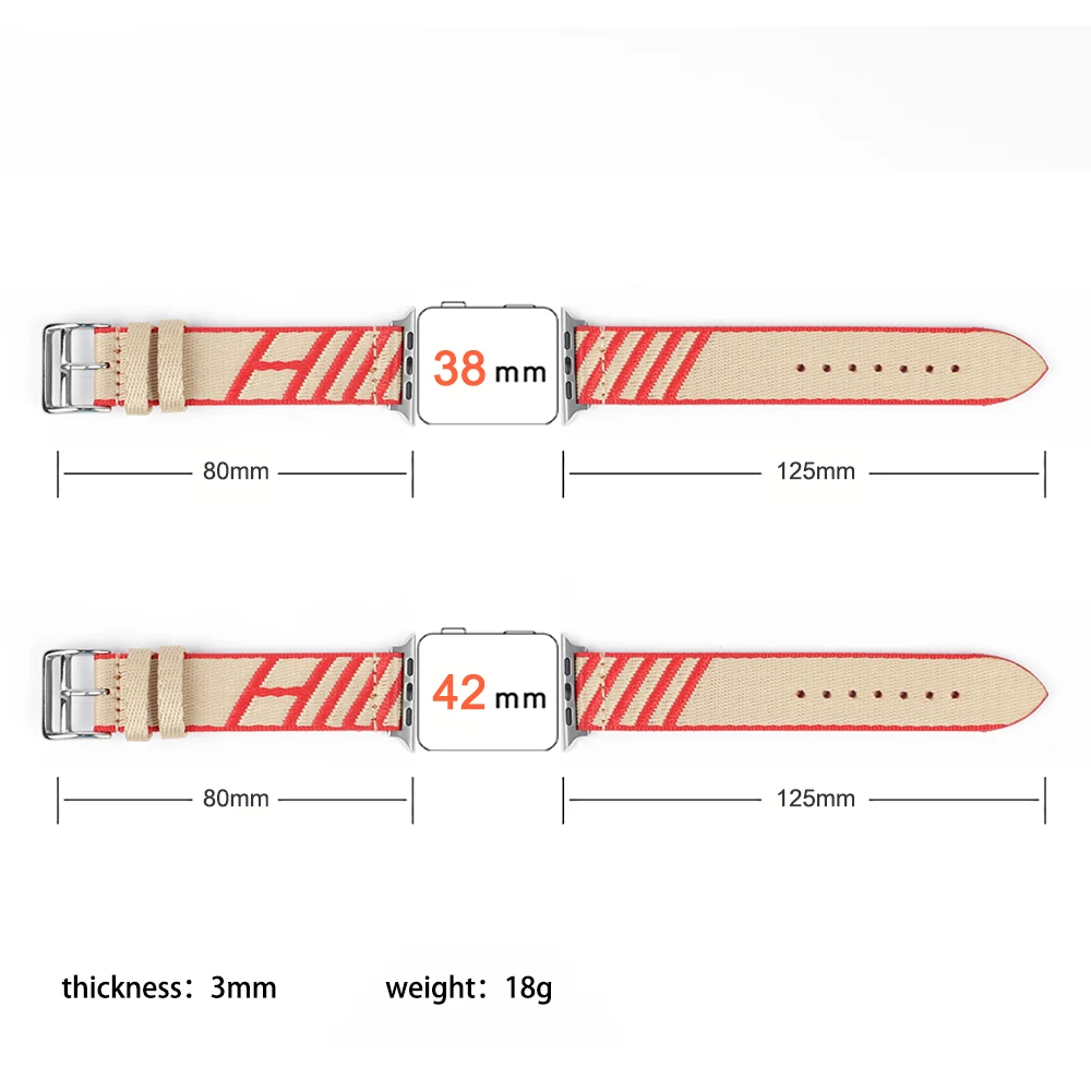 Canvas Nylon Watchband for Watch 38mm 40mm 42mm 44mm Woven Wrist Bracelet Watchband watch Series 6 5 4 3 2 1