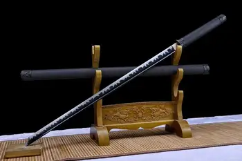 

Handmade Chinese Kung Fu Sword straight falchion rapier manganese steel Blade Tang Sword -Dragon