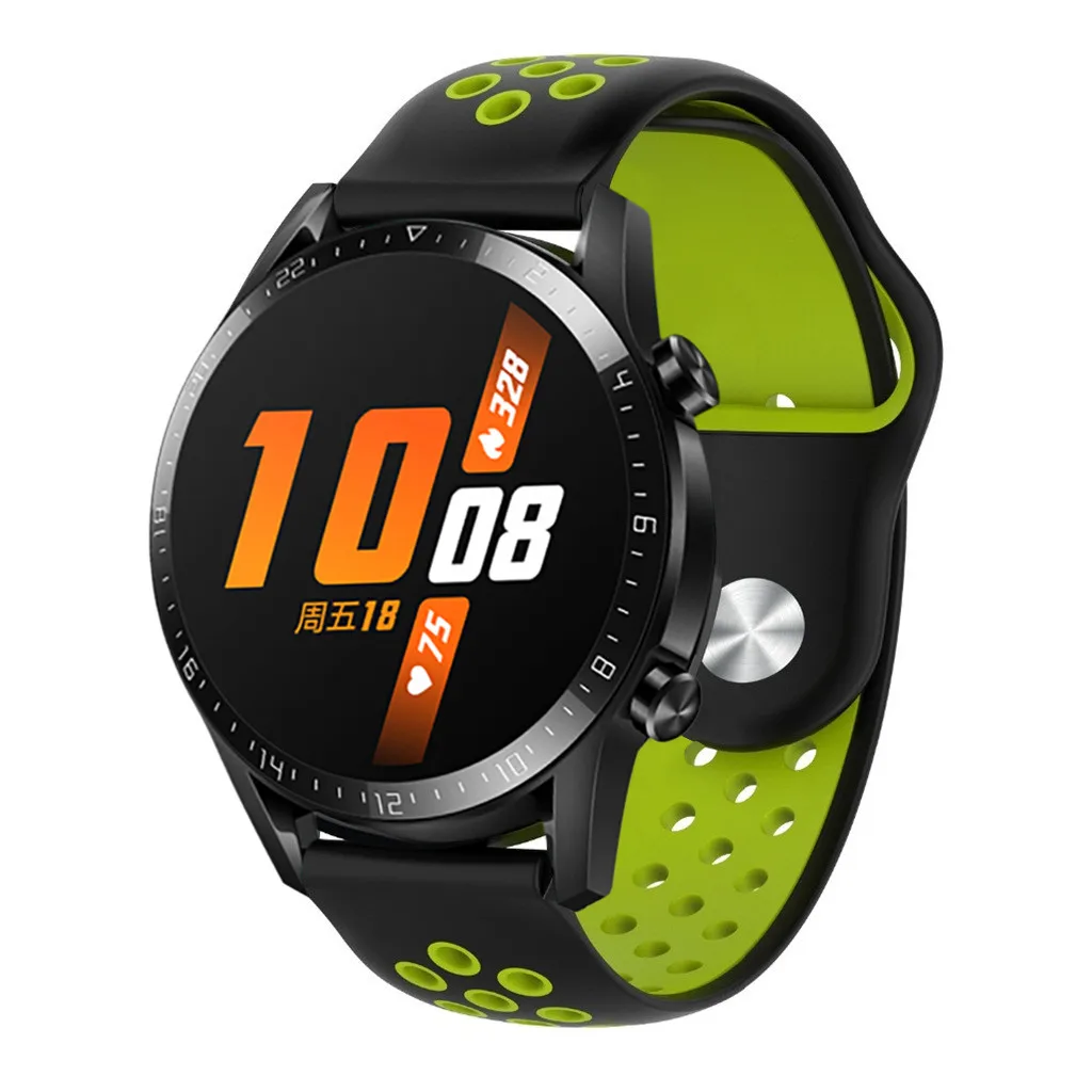 30# двойной цветной ремешок на запястье для huawei Watch GT2 46 мм ремешок на запястье для huawei Watch GT2 сменный Браслет