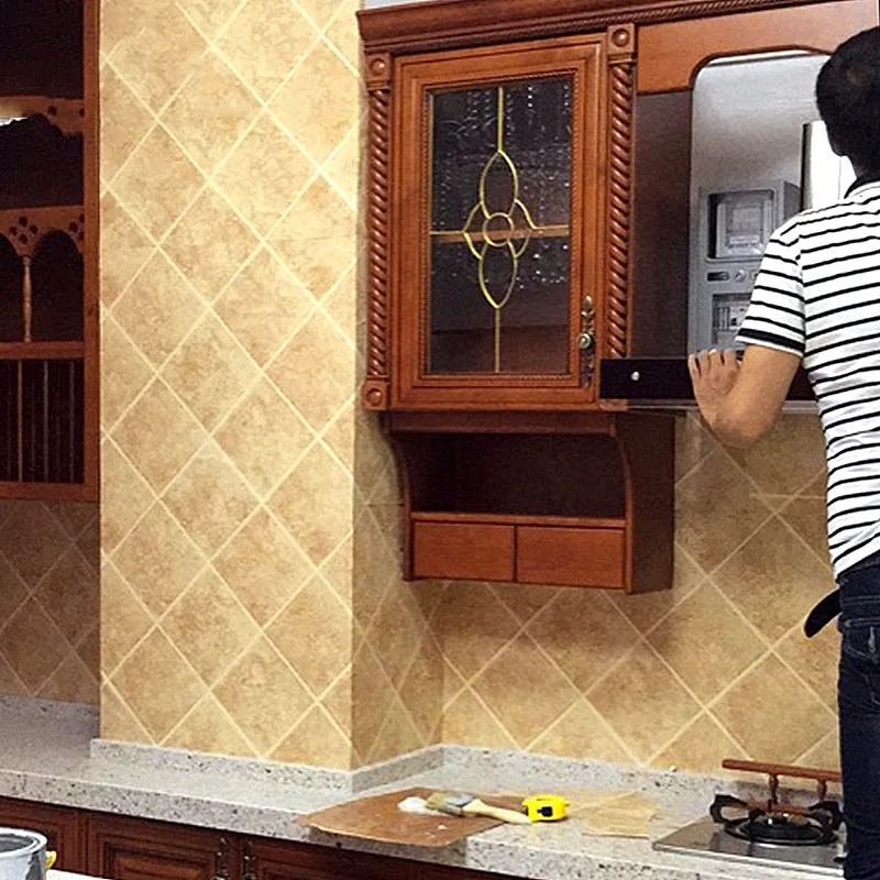 

Imitation Tile Wallpaper Chinese Style Rhombus Stereo Wall Bathroom Tile Antique Brick Restaurant Hotel Decoration Kitchen Wallp