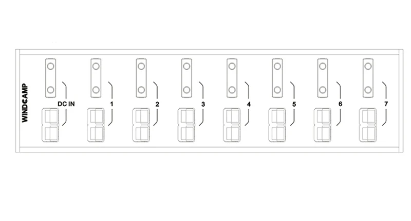 Высокое качество WINDCAMP AP-8 разветвитель Powerpole 8-канальный сетевой видеорегистратор блок питания Anderson силовой Полюс T0977