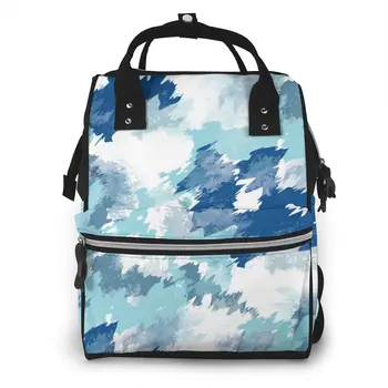 

Fashion Mummy Maternity Nappy Bag Indigo Tie-Dye Large Capacity Baby Bag Travel Backpack Nursing Bag for Baby Care