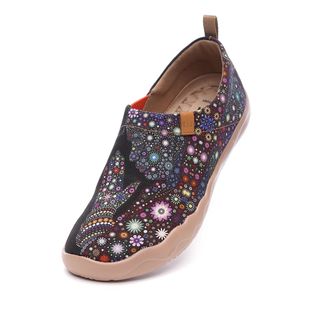 floral canvas slip on shoes