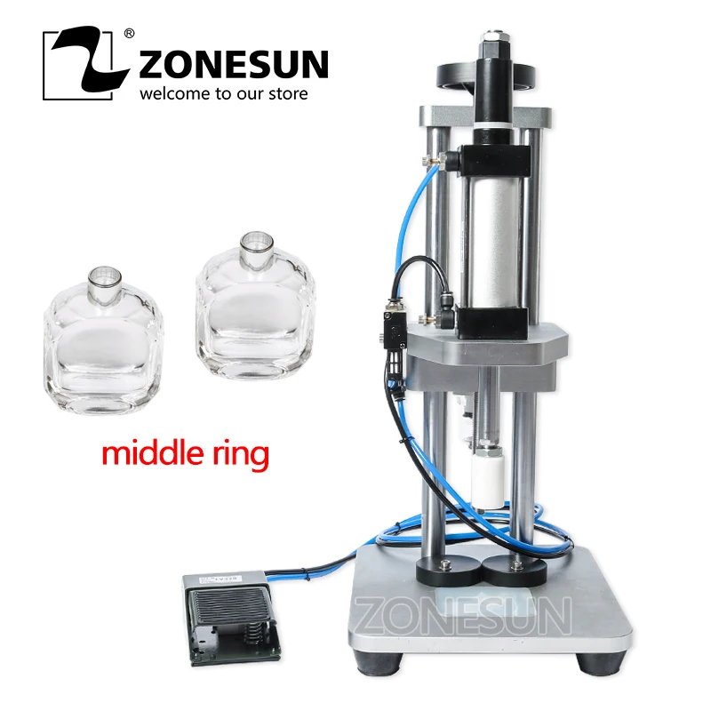 ZONESUN perfume glass bottle capping machine crimping collar pressing | Инструменты
