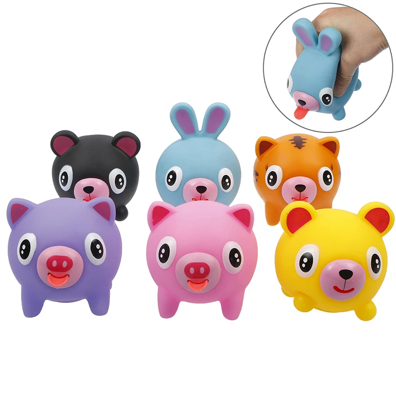 Squeeze Toy Tongues Novelty Toys Sounding Doll Animal Model Pinch Music