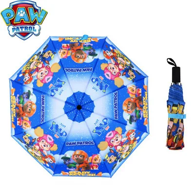 

Paw Patrol Blue And Pink Children's Umbrella Cartoon Tri-fold Umbrella Manual Folding Multi-color Suitable For Boys And Girls