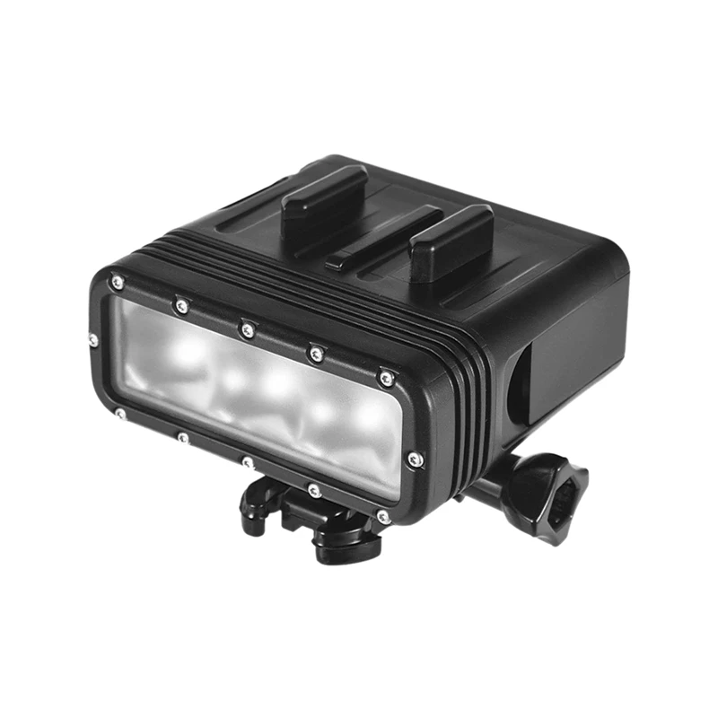 Action Camera Light Waterproof Led Video Light Dimmable Lamp Underwater 40M Diving with 900Mah Rechargeable Battery for Gopro