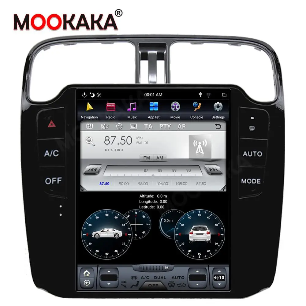 Автомобильный GPS навигатор в стиле Tesla Android 9 0 4 Гб + 64 ГБ для Volkswagen POLO 2012 2019 стерео