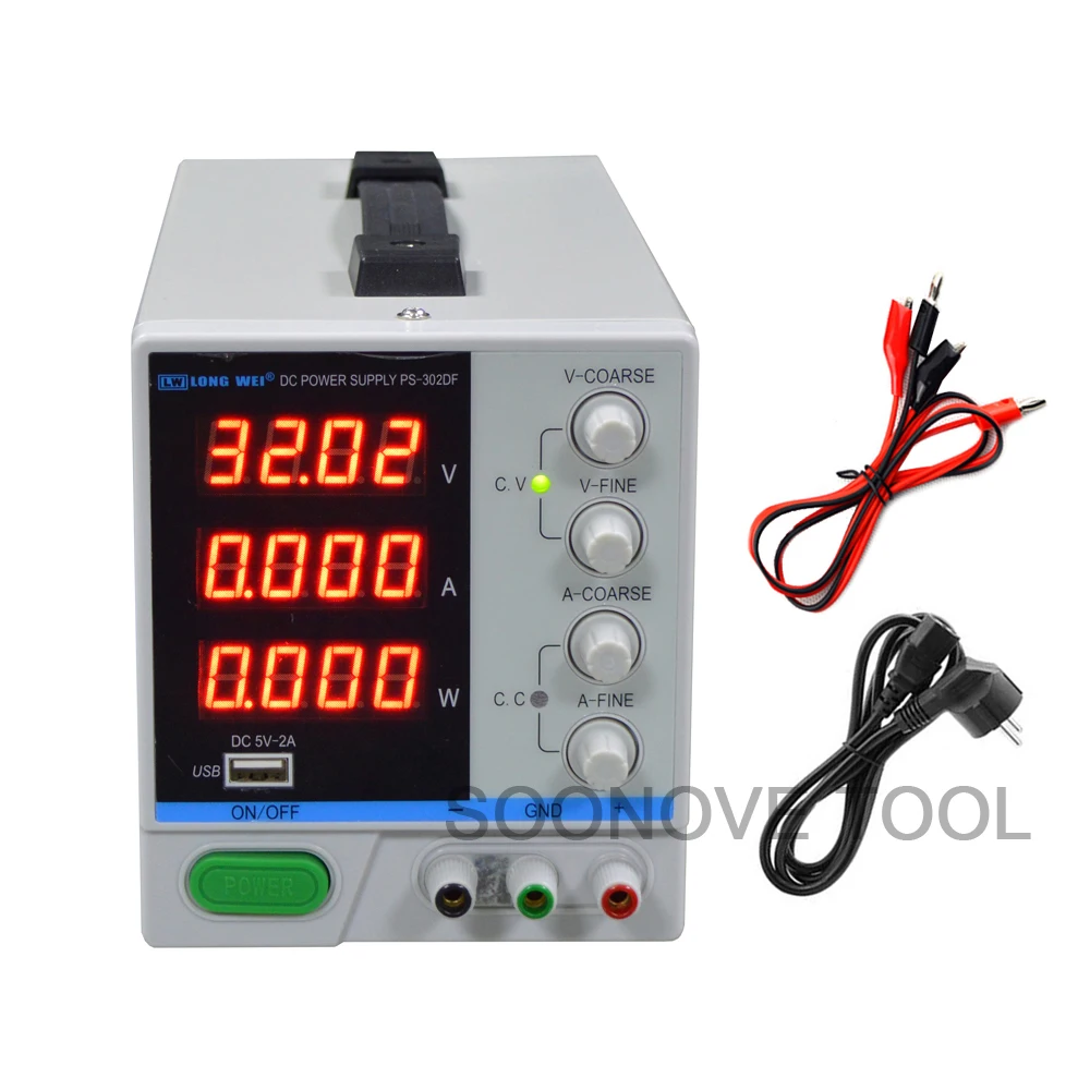 PS-302DF 30V2A мини Регулируемый DC Питание светодиодный цифровой импульсный источник Напряжение регулятор стабилизаторы ремонт ноутбуков паяльная 110/220V
