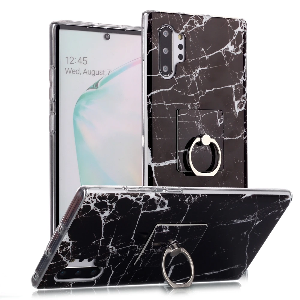 Модный мраморный чехол для samsung Galaxy Note 10 Plus из ТПУ с подставкой для samsung Note10 чехол Silm Note10+ защитный чехол для телефона s