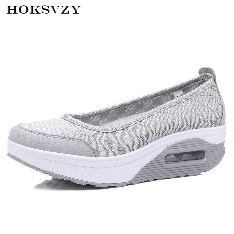 HOKSVZY/Новинка 2020 года Сезон лето Повседневная обувь для мам Спортивная на толстой