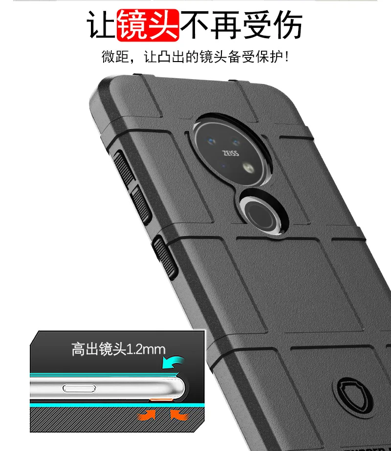 Для Nokia 7,2 чехол, прочная броня, противоударный чехол для Nokia 7,2 6,2, мягкая силиконовая защита кнопок для Nokia 7,2/6,2