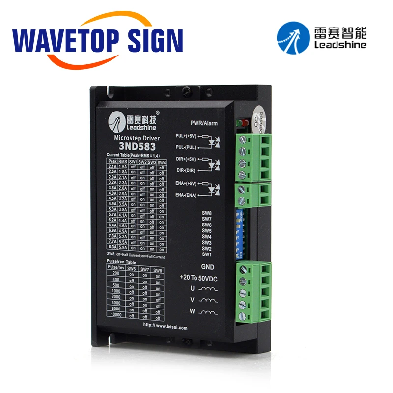 Leadshine 3ND583 3 фазы Драйвер шагового двигателя 20-50VDC 2,1-8.3A матч с 57 86 мотор с последовательным возбуждением