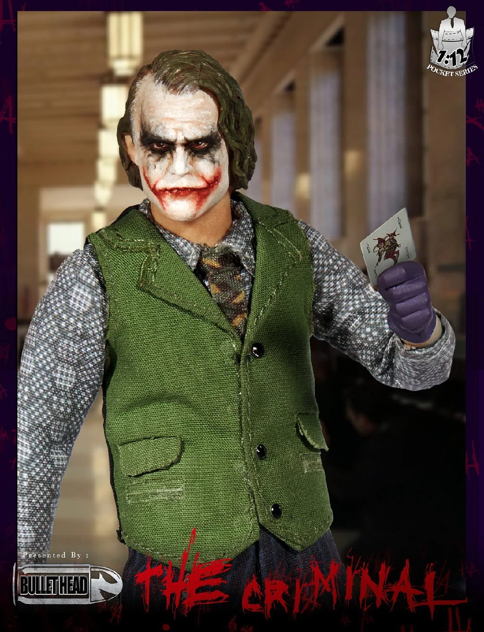 Пулевидный колпачок BH001 The Criminal 1/12 scale Джокер, клоун Набор фигурок