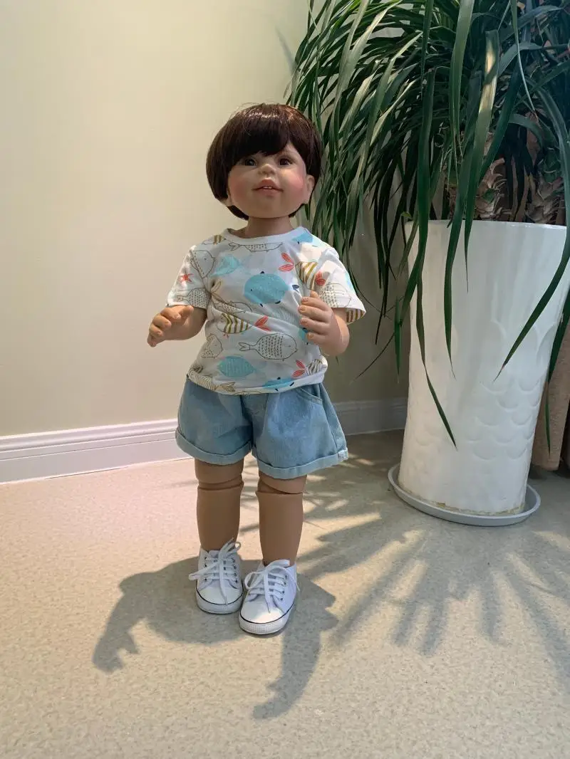 70 см полный силиконовый винил младенец получивший новую жизнь Детские куклы Детская одежда шар-фигурка шарнирные bebe Boneca младенец получивший новую жизнь игрушки подарок