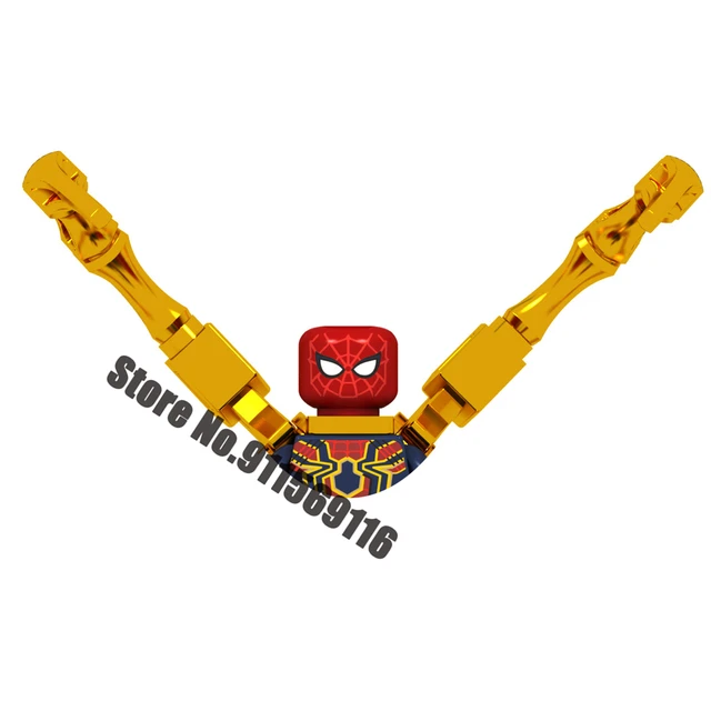 Superhero Spiderman Suit Building Blocks Bricks Mysterio Peter Parker Miles Morales Action Figures Kids Toys Christmas Gifts I-WM705-A