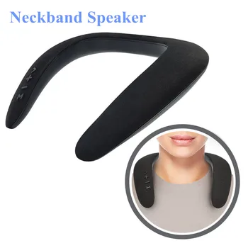 

Wireless Dual Speaker Neckband Speaker Bluetooth V4.0 Bass Sound Outdoor High Quarlity Process Loudspeakers FM Radio SD Card