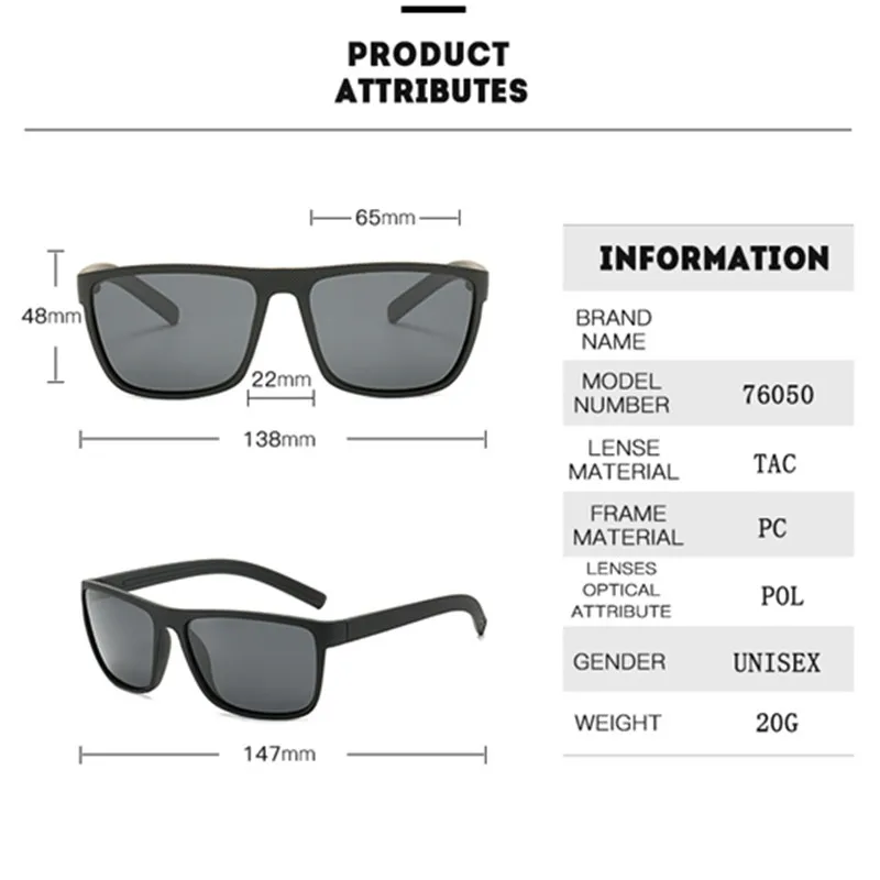 Polarized Sunglasses Men Women Driving Sport UV400 Gafas De Sol