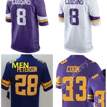 Free shipping A+ quality Mens adults Jersey 8 Sam Bradford 33 Dalvin Cook Minnesota