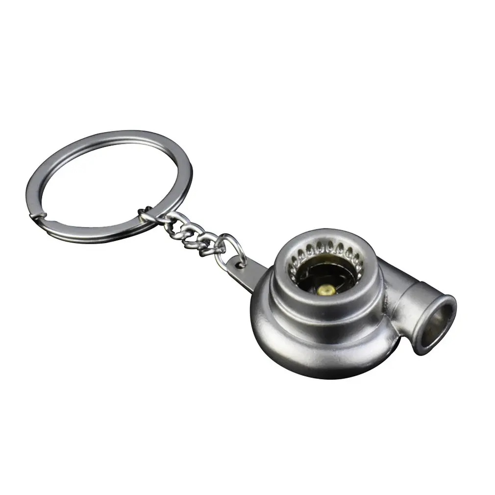 

New Creative design car modified turbocharged engine metal key chain waist hanging key ring chain pendant