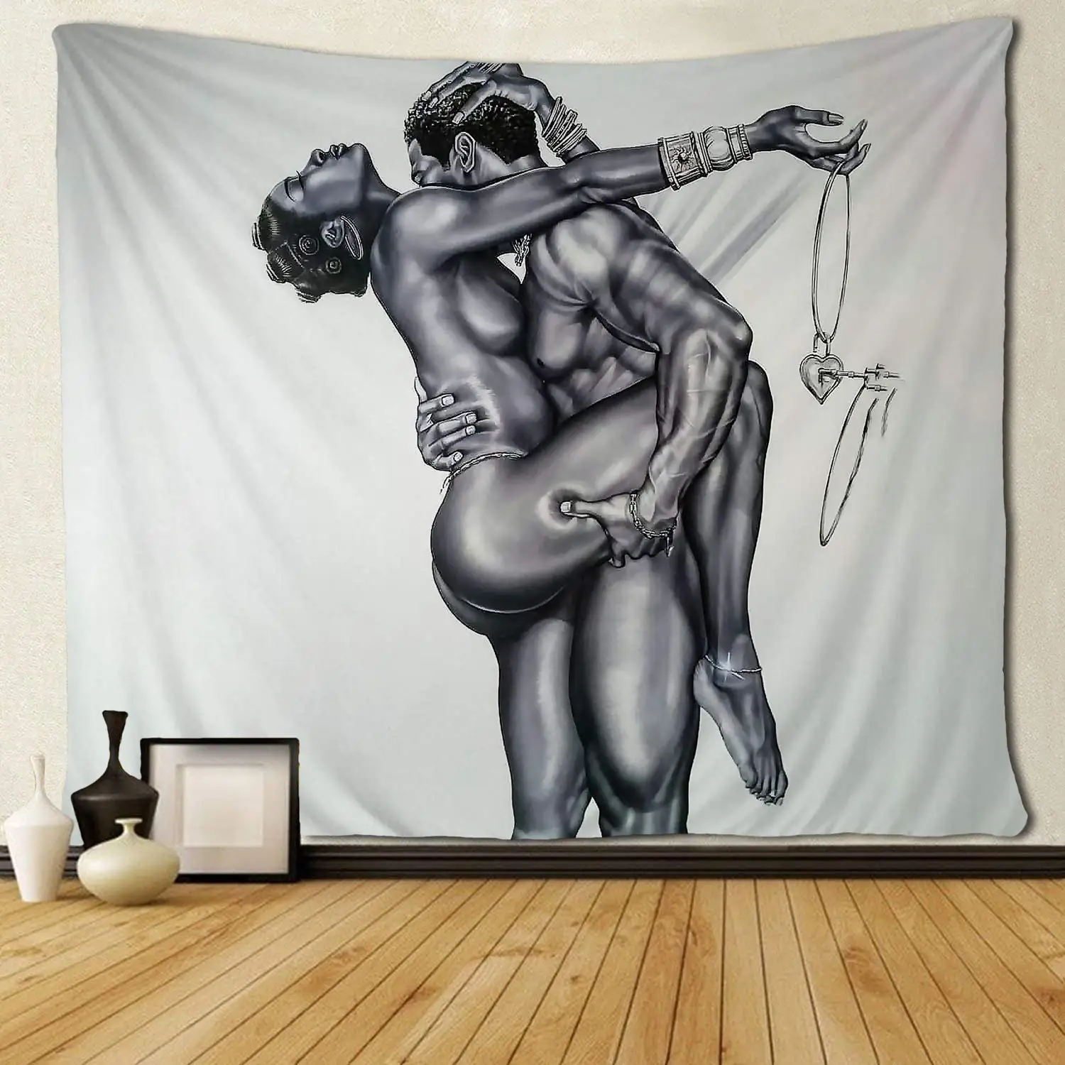 

Black Couple Afro Couple Love African American Make Love Wall Hanging